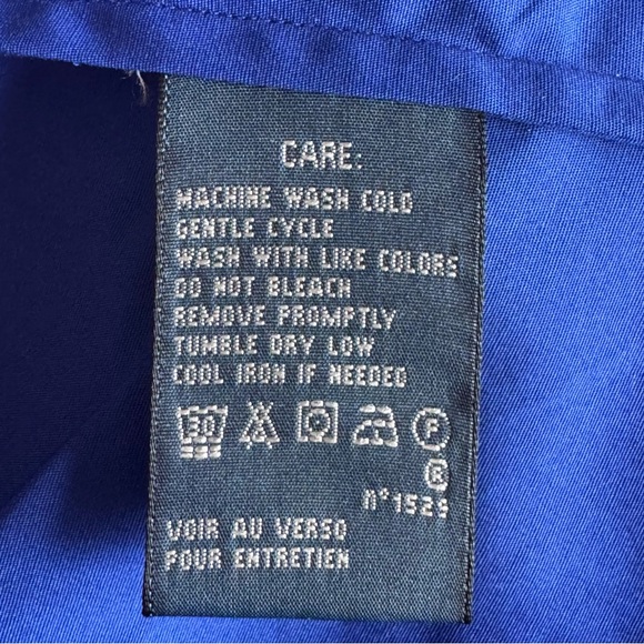 RALPH LAUREN Blue Label Stretch Button Down Shirt Cobalt Womens Medium - Picture 3 of 9